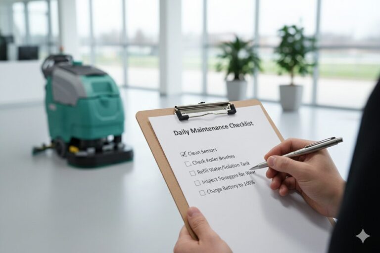 The Daily Maintenance Checklist and Routine for owning a commercial robot floor cleaner