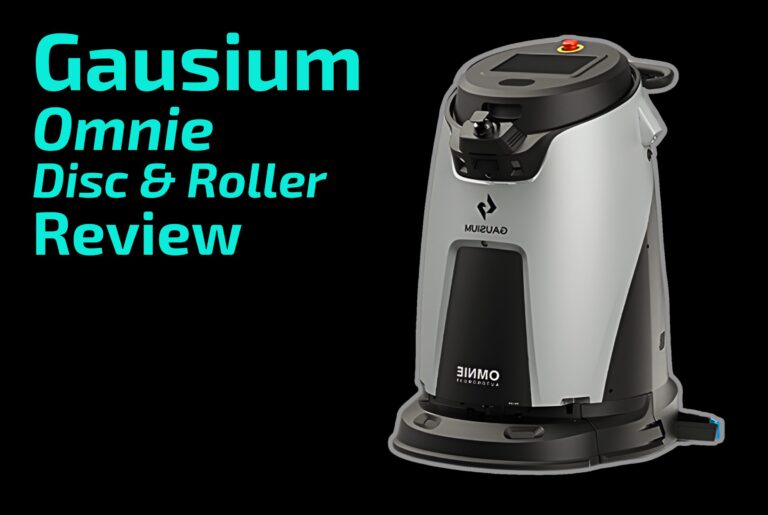 The Gausium Omnie, disc and roller version, robotic floor cleaner review.