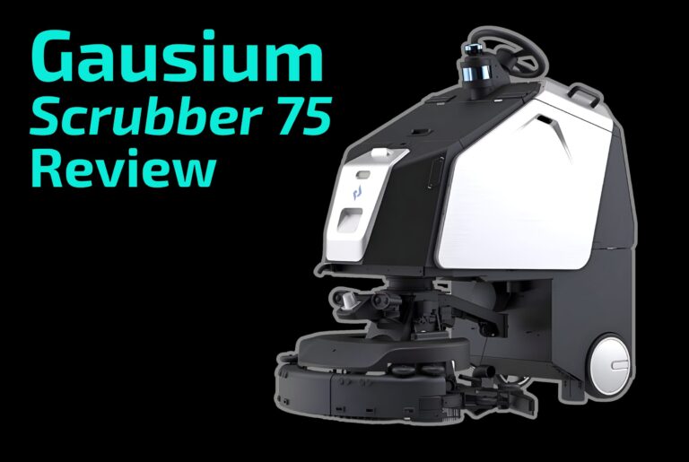 The Gausium Scrubber 75, an industrial sized robotic and manual floor scrubber, review.